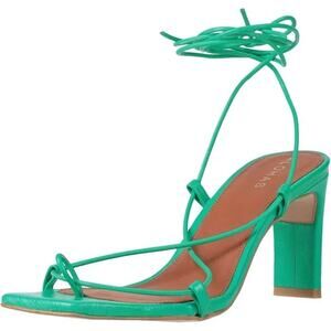 Alohas Bellini Leather Sandal Green Lace up low heel size 39/ US 8-8.5